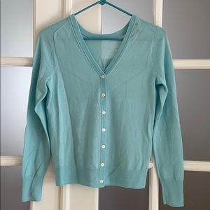 NEW J Crew blue wool cardigan